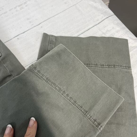 MAC Rich Jeans Cargo Pants Women’s Size 44/28 Green Cotton Stretch Utility Zip - Picture 8 of 10